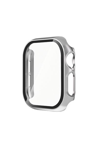 Choice 46mm Silver Glass+cover For Apple Watch S10 42mm 46mm Case Film PC bumper Screen Protector iWatch se