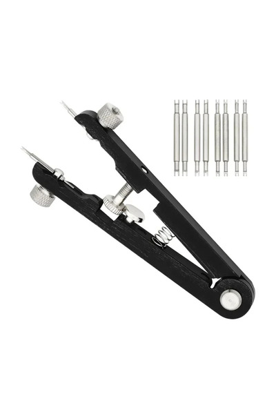 Choice طقم أدوات كماشة قضيب زنبركي للساعات السوداء، أداة ملقط قضيب زنبركي لأساور المعصم، أداة إزالة الأشرطة