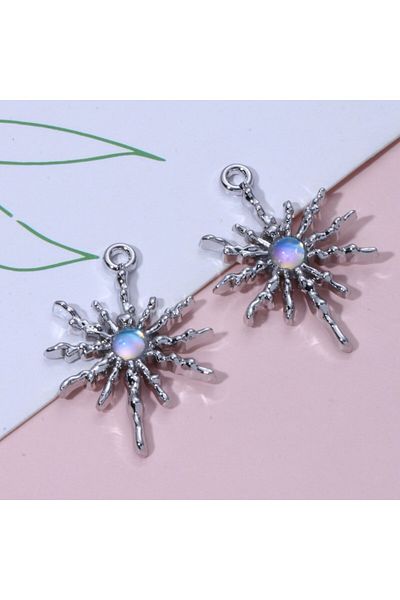 Choice B06 5pcs New Star Moon Enamel Charms Blue Fashion Y2K Style Pendants For Making DIY Handmade Finding