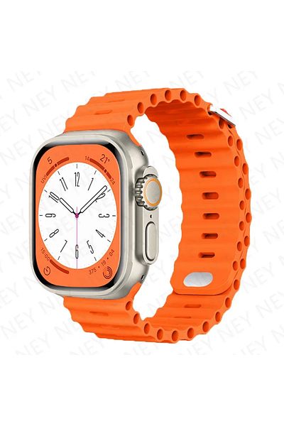 Choice 42-44-45mm 49mm 46mm 8 orange Ocean strap For Apple Watch Ultra 2 Band 49mm 9 8 7 45mm 41mm Silicone