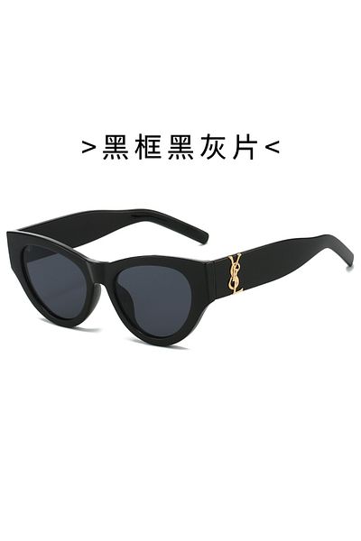 Choice no case c1 2025Retro Cat Eye Frame Sunglasses Women Black Large Frame Sun Glasses High Quality Brand