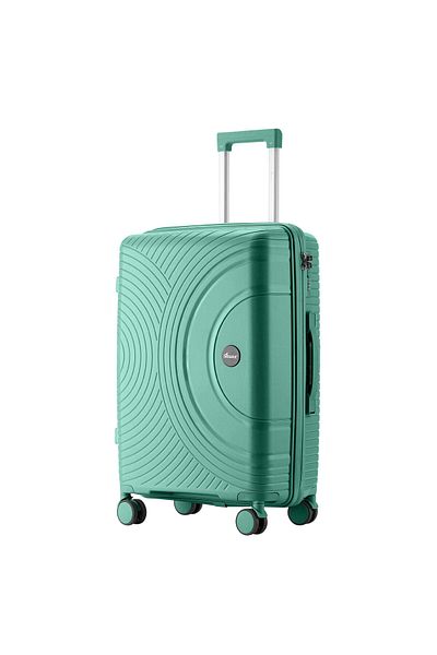 Senator Unisex Hard Case Medium Luggage Lightweight PP Fashion Trolley Luggage | 360°Degree| KH1010 Green