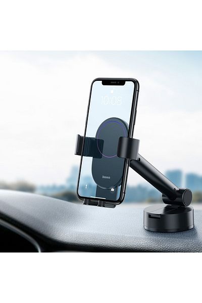Baseus Suport auto telescopic gravitațional pentru parbriz sau bord, negru