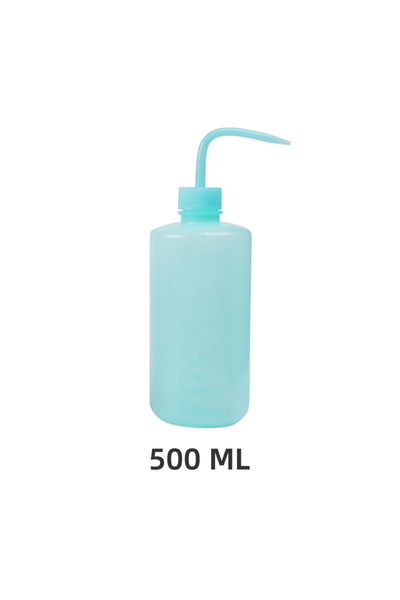 Choice7 زجاجة غسيل وتنظيف الرموش 500 مل زرقاء 250/500 مل، منظف ومزيل حواجب مقاوم للماء بفوهة منحنية