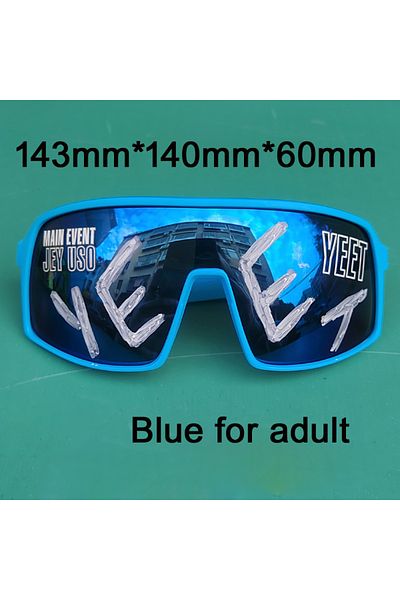 Choice YEET Blue Key USO YEET Sport Shades Shades Jey Uso Sunglasses for adult New WWE Shop Main Event Repl