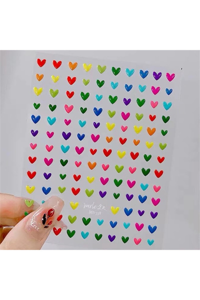 NAILFYOU 1 قطعة MS338 1 قطعة 5D ملصقات أظافر رائعة على شكل قلب من هلام كاواي ...