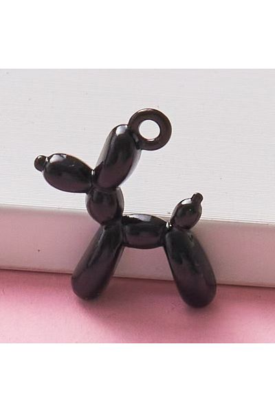 Choice A-10pcs 10pcs 19x14mm 3D Balloon Dog Charms Pendant Multi-colors Mixed DIY Necklace Keychain Jewelry