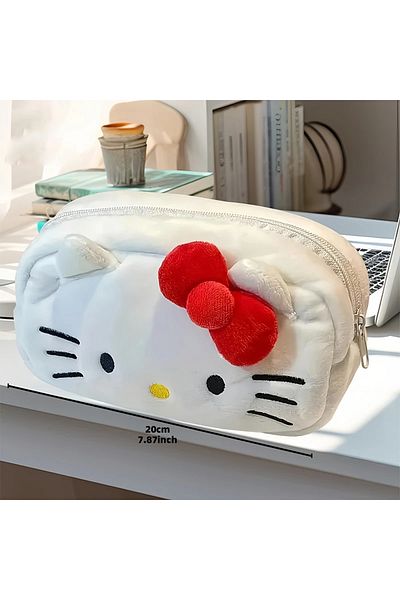 Miniso Hello Kitty-A Hello Kitty & Cinnamoroll Cartoon Cute Makeup Bag,Multi-Purpose Coin Purse Storage Bag