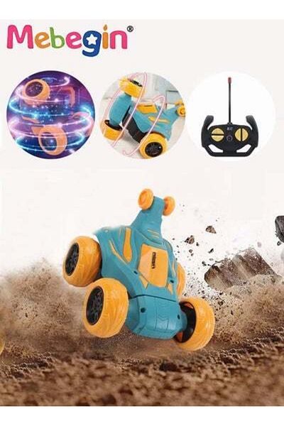 MEBEGIN Cool Remote Control Car, Dazzling Stunt Car with Light and Music, Toy Car Can Rotate 360°& Run 90°
