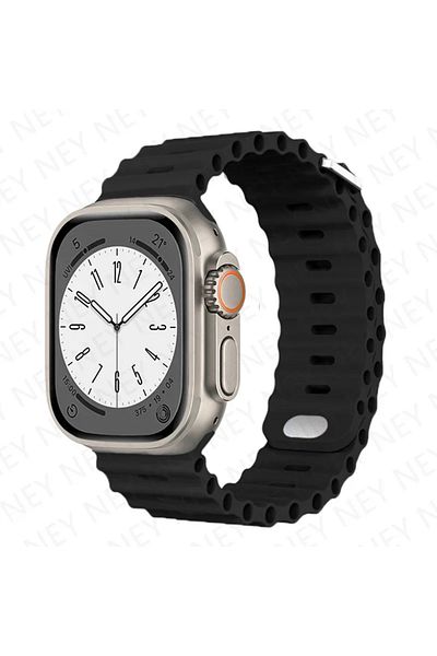 Choice 42-44-45mm 49mm 46mm 1 black Ocean strap For Apple Watch Ultra 2 Band 49mm 9 8 7 45mm 41mm Silicone