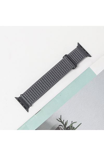 Choice 38mm 40mm 41mm dark grey Nylon Strap For Apple Watch Band Ultra 2 49mm 45mm 41mm 44mm 42mm 38mm Adju