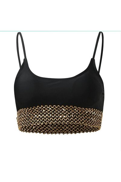 sayina Women's Thin Strap Bikini Crop Sports Top