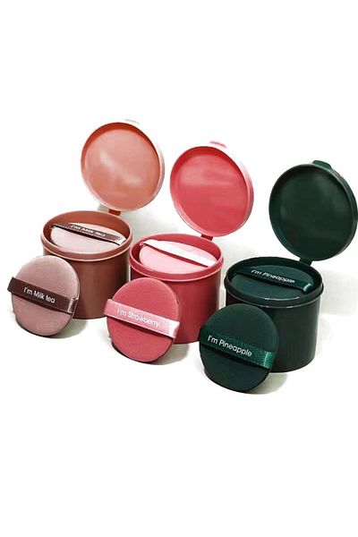 Choice1 Pink 7PCS Powder Puff Prevents Bacteria Buildup Powder Puff Storage Box Evenly Applies Makeup C