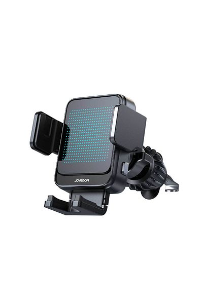 Joyroom Suport telefon pentru grila de ventilație auto cu încărcare wireless, negru
