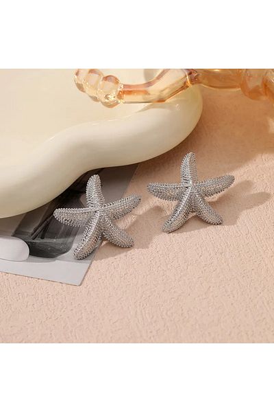 Choice Silver Small Version Cross-border Hot Sale, Summer Starfish Earrings, Simple Fashion Trend Starfish