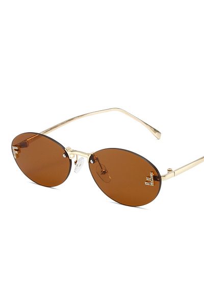 Choice Silver C3 Personalized letter F sunglasses with diamonds, metal frame sunglasses, men's and women's