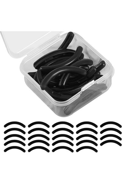 Choice 24PCS-JT-BLACK 24PCS Eyelash Curler Refills - Hypoallergenic Silicone Pads Universal Fit w/ Case Sal