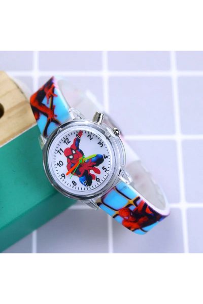 Miniso Boy Sky Blue Disney Princess Elsa Kids Watches Girls Silicone Strap Cartoon Rabbit Dinosaur Light Ch