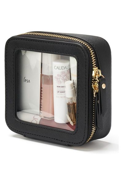 Choice black Small Cosmetic Bag for Purse Mini Makeup for Cute Clear Pouch Travel Organizer Case for Toile