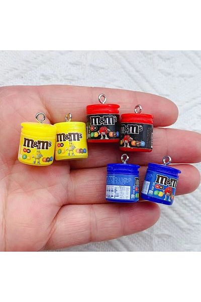 Choice 2 10Pcs Miniature Kawaii M Bean Box Resin Charms for Jewelry Making Accessories DIY Pendants Earrin.