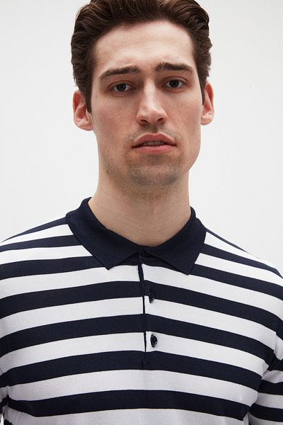 D'S Damat Μπλουζάκι Ds Damat Regular Fit Navy Blue ριγέ