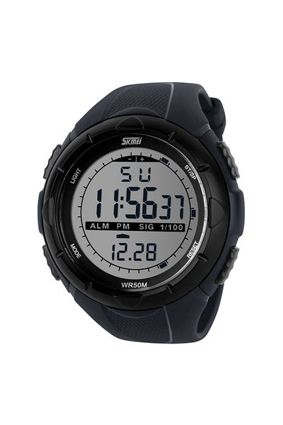 Skmei black Fashion Simple Sport watch Men Military Watches Alarm Clock Shock Resistant Waterproof D
