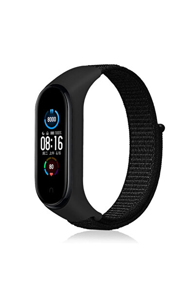 Choice For Mi band 4 3 dark black 12 Nylon loop For Mi Band 7 4 3 5 6 smartwa...
