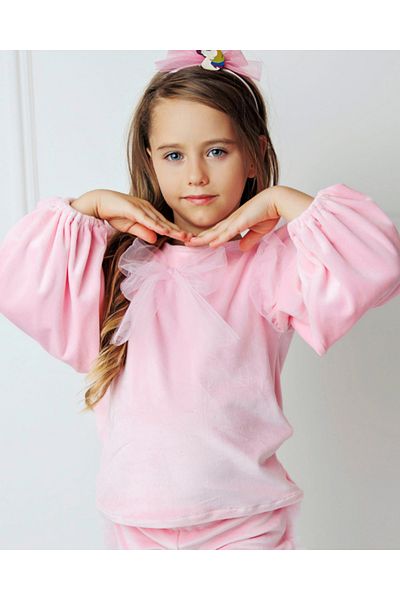 fustite cu luminite Pink Blouse, Perfect Princess, With Puff Sleeve - 2-3 Years (92-98 CM)