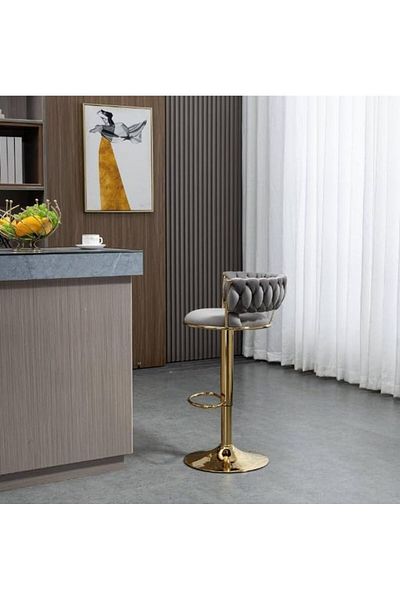 Türkiye djustable Height Metal Frame Cushioned Bar Stool with Emerald Velvet Seat style only 1 pcs chair