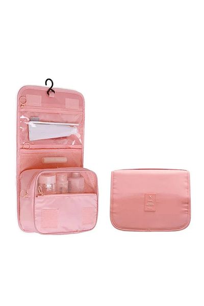 Choice 1 pcs pink Travel Makeup Bag Waterproof Toiletries Organizer High Quality Women Neceser Bathroom Hoo