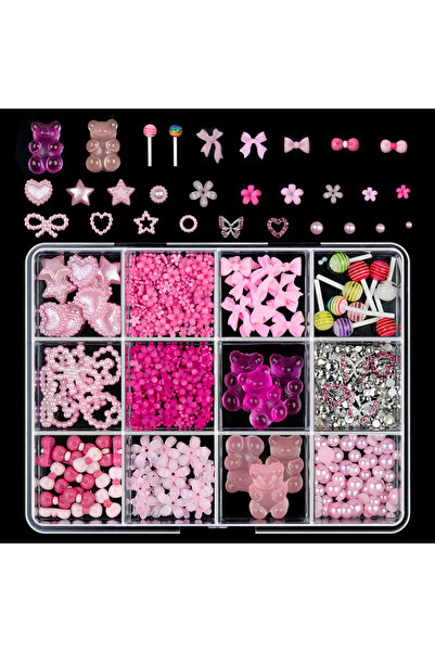 Choice ZB132-4 12/24 شبكة، زينة أظافر ثلاثية الأبعاد على شكل فيونكة/شريط، فيو...