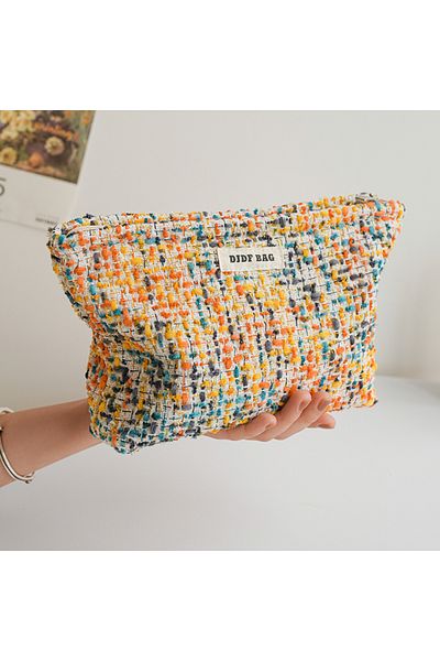Choice Yellow large bag Yellow Plush Women's Cosmetic Bag Portable Travel Toiletry Bag Large Capacity Cosme