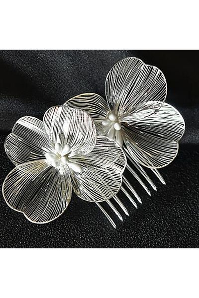 Choice Sliver Alloy Flower Hair Clips Women's Hair Accessories Fashion Bridal Wedding Hair Comb Women's Hai