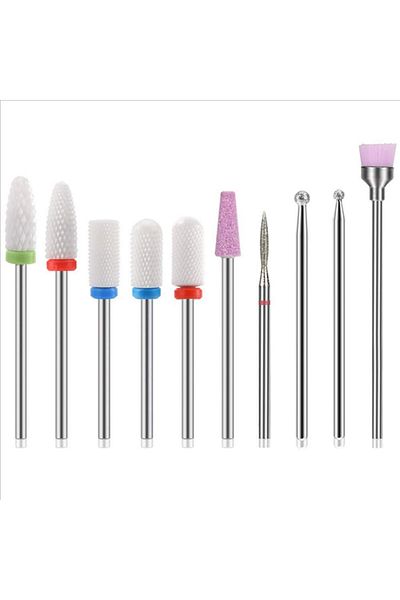 Choice CH02 10 Pcs Ceramic Milling Cutters For Manicure Carbide Diamond Nail Drill Bits Kits Equipment Tool