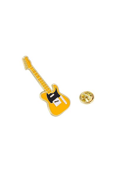 Choice yellow Electric Guitar Brooch Personalized Musical Instrument Violin Pin Fashionable and Versatile B