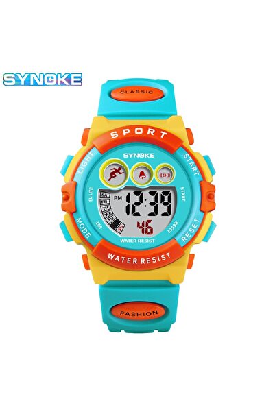 Choice ساعات SYNOKE الرياضية للطلاب باللونين الأزرق والبرتقالي للأطفال ساعات ...