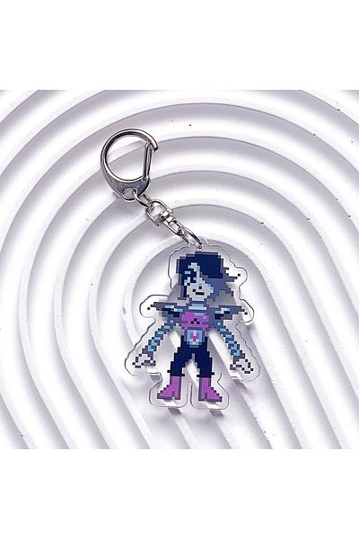 Choice 5cm 6 UNDERTALE Pixel Games Sans Acrylic Keychain Accessories Bag Charm Cute Cartoon Backpack Pendan
