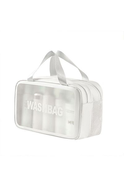 Choice XL WHITE Cosmetic Bag Large Capacity Dry and Wet Separation Organizer Travel Cosmetics Bag Waterproo