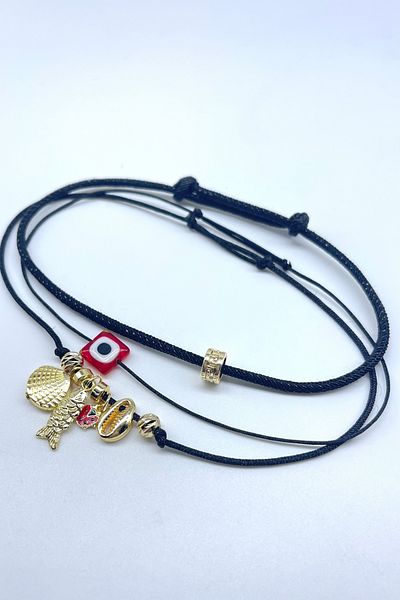 Concept HuBuTU Summer Rope Anklet Set with Piece Figures
