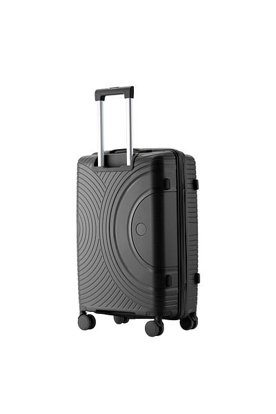 Senator Unisex Hard Case Carry On Luggage Lightweight PP Fashion Trolley Luggage | 360°Degree| KH1010 Black
