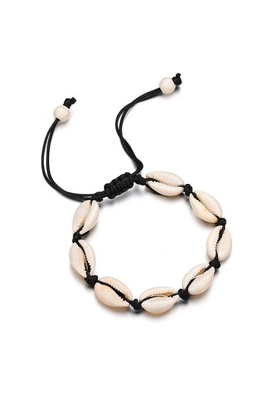Choice Black Bohemian Shell Charm Bracelets For Women Men Summer Sandy Beach Handmade String Rope Chains Ba