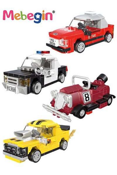 MEBEGIN 396 PCS Mini Pull Back Car Assembly Building Blocks, DIY Small Particles Puzzle Building Blocks