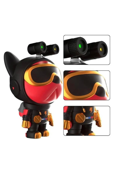 moryconcept Uzay Köpeği Astronot Başlıklı Projektör Gece Lambası Şarjlı