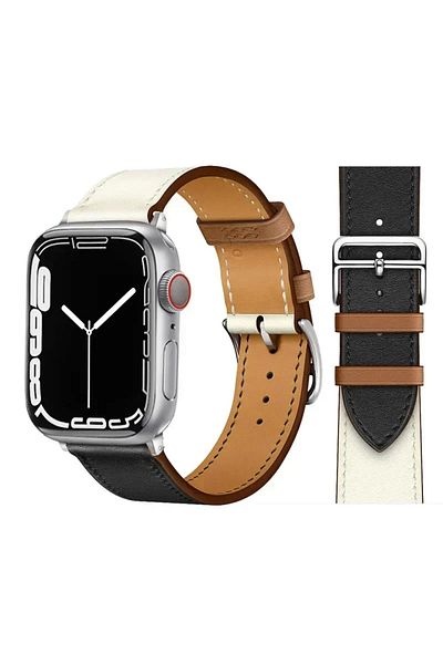 Choice S10-42 41 40 38mm Indigo Craie 15 Leather Watch band for Apple Watch Straps 46mm 44mm 41mm 45mm 38-4
