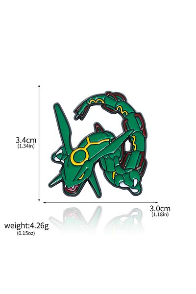 Choice X00611 Cartoon Anime Rayquaza Dragon Enamel Pin Brooch For Cartoon Lapel Pins Badges On Backpack Clo
