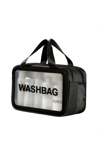 Choice L black Cosmetic Bag Large Capacity Dry and Wet Separation Organizer Travel Cosmetics Bag Waterproof