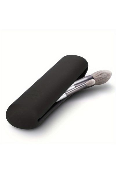 Choice Blakc Travel Makeup Brush Holder,Silicon Trendy And Portable Cosmetic Face Brushes Holder,Soft And S