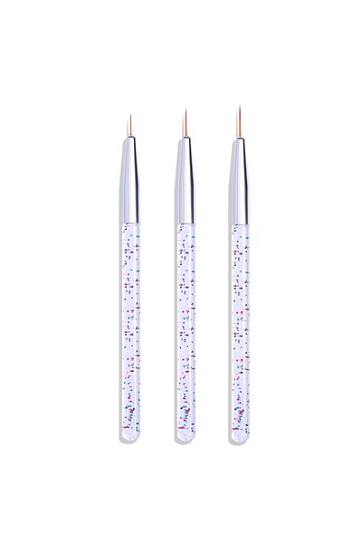 Choice A LULAA 3PCS Stripe Liner Nail Brush Art Accessories Painting Pen Drawing Tools Professional Materi.