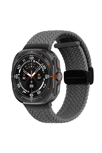 Choice Galaxy 7 Ultra 47mm gray For Samsung Galaxy Watch Ultra Strap 47mm Accessories Magnetic Braided Nylo