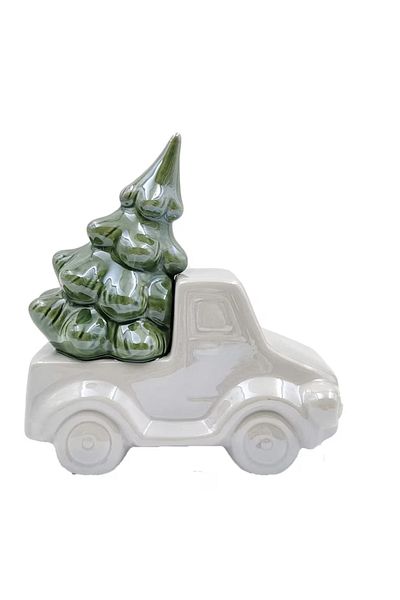 Casaido Bibelou cu tematica Craciunului Casaido, 16.5 x 9 x 16.2 cm, ceramica, gri, verde